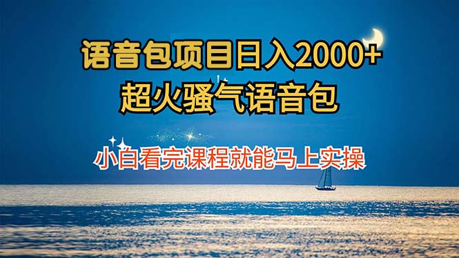 语音包项目 日入2000+ 超火骚气语音包小白看完课程就能马上实操-闲赋网