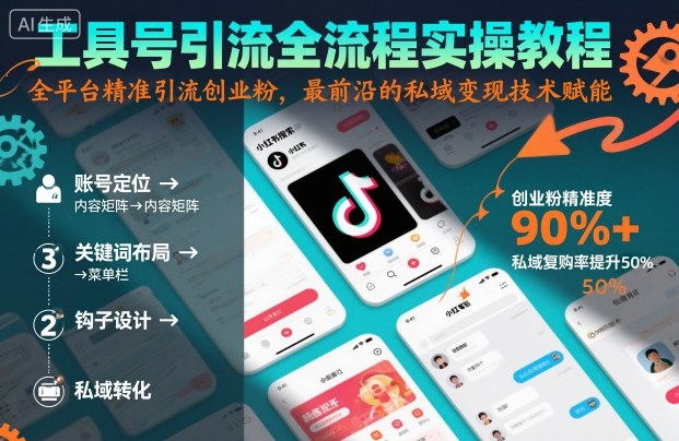 工具号引流全流程保姆级实操教程，全平台精准引流创业粉，最前沿的私域变现技术赋能-闲赋网