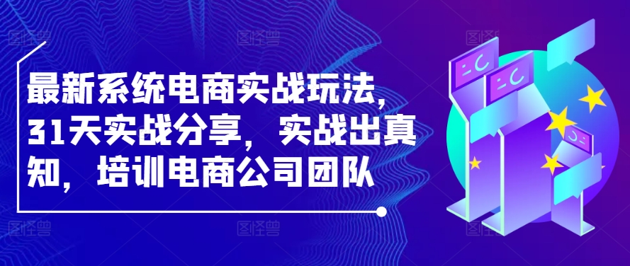 最新系统电商实战玩法，31天实战分享，实战出真知，培训电商公司团队-闲赋网
