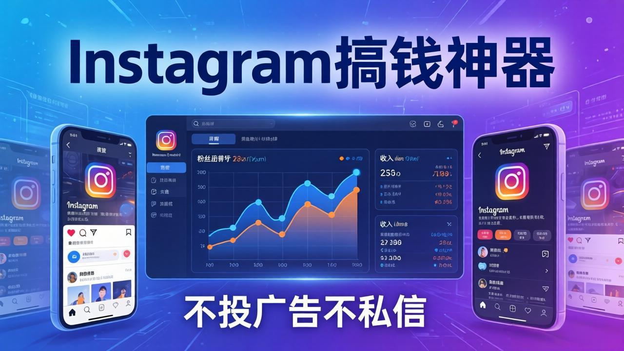 Instagram搞钱神器：月涨6万粉+月入5万刀，不投广告不私信，靠算法+低价产品-闲赋网