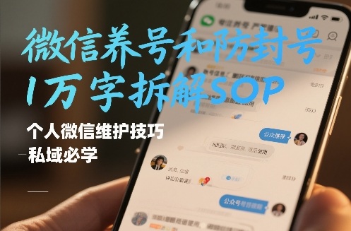 微信养号和防封号1万字拆解SOP，个人微信维护技巧，私域必学【文档】-闲赋网
