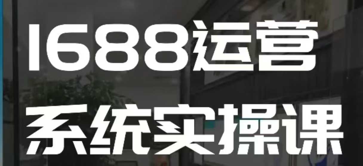 1688高阶运营系统实操课，快速掌握1688店铺运营的核心玩法-闲赋网