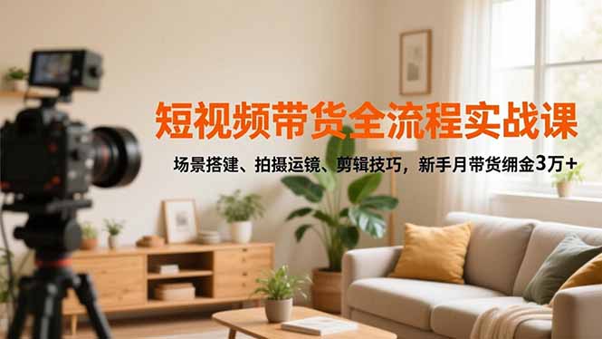 5f955767afc5f17d7e109607826fd462.jpeg 短视频带货全流程实战课,场景搭建、拍摄运镜、剪辑技巧,新手月带货佣金3万+