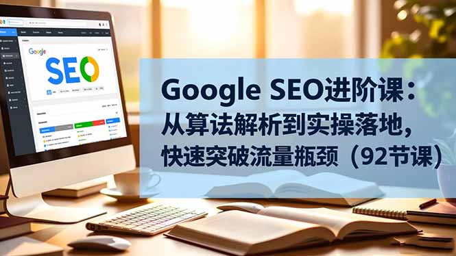 Google SEO进阶课：从算法解析到实操落地，快速突破流量瓶颈(92节课-闲赋网