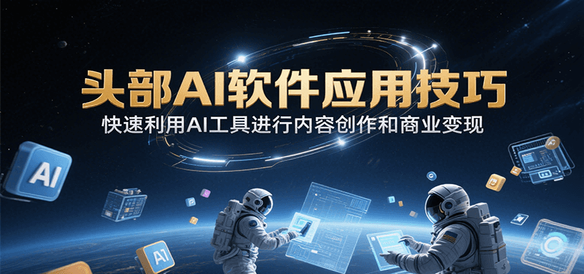 头部AI软件应用技巧，快速利用AI工具进行内容创作和商业变现-闲赋网