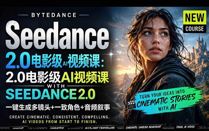字节跳动的Seedance 2.0 AI电影视频生成制作教程，一键生成多镜头+一致角色+音频叙事-中英字幕-闲赋网