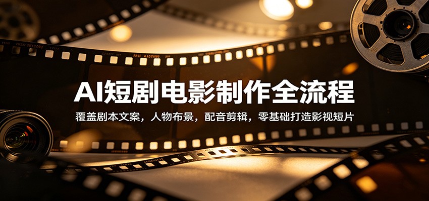 AI短剧电影制作全流程：覆盖剧本文案，人物布景，配音剪辑，零基础打造影视短片-闲赋网
