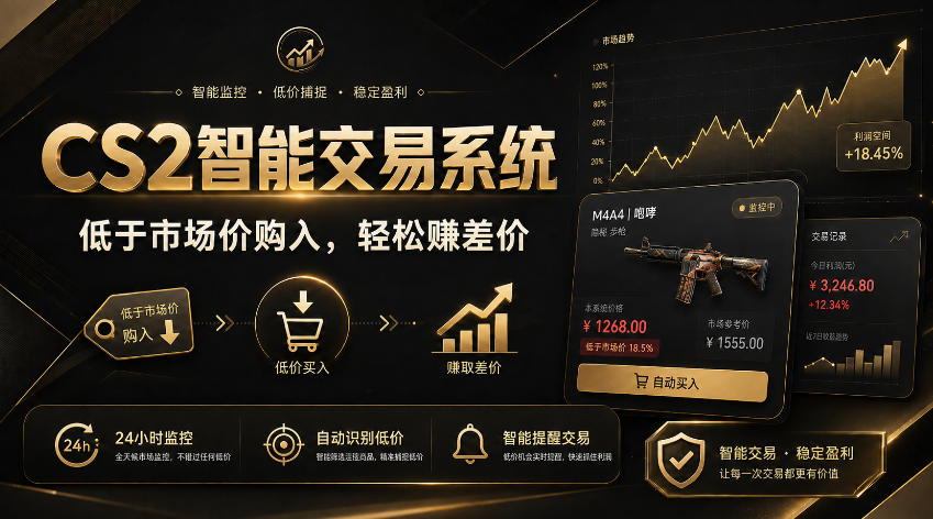 CS2智能交易系统，轻松賺差价|自动运行，无需自己挂G|数据支持任何形式验证【揭秘】-闲赋网