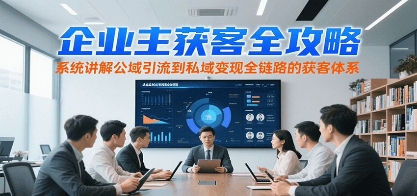 企业主获客全攻略，系统讲解公域引流到私域变现全链路的获客体系-闲赋网