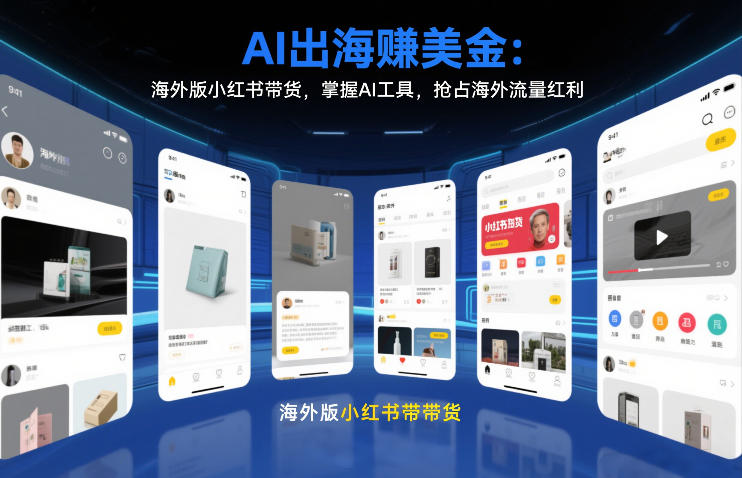 AI出海賺美金：海外版小红书带货，掌握AI工具，抢占海外流量红利(更新2026)-闲赋网