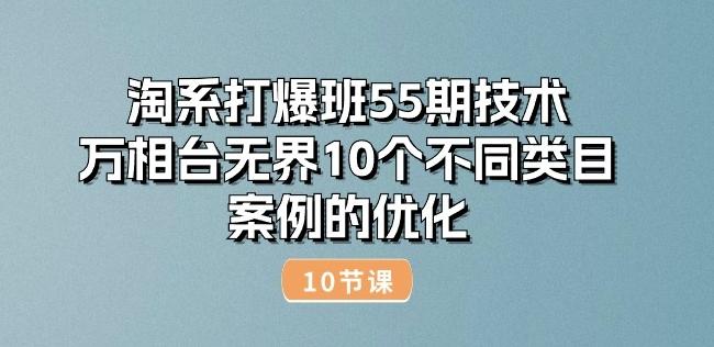 淘系打爆班55期技术：万相台无界10个不同类目案例的优化(10节)-闲赋网