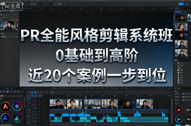 PR全能风格剪辑系统班，0基础到高阶，近20个案例一步到位-闲赋网