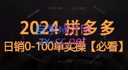 恒哥·2024拼多多日销0-100单实操-闲赋网
