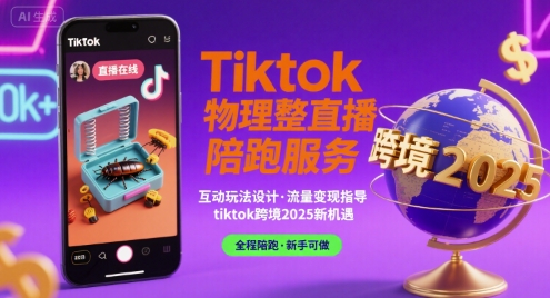 Tiktok物理整蛊直播陪跑服务-tiktok跨境2025-闲赋网