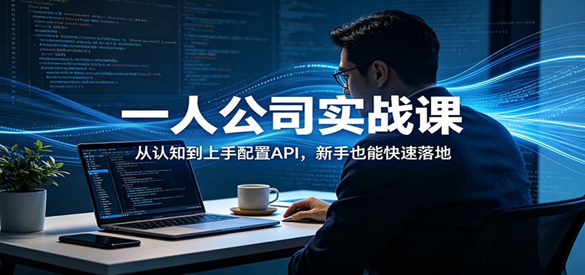 一人公司实战课：从认知到上手配置API，新手也能快速落地-闲赋网