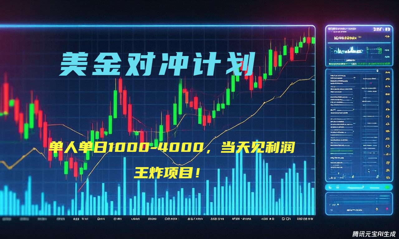 2025年最暴力项目“美金先登计划”最新最强对冲战法，每日实际收益1K-4K-闲赋网