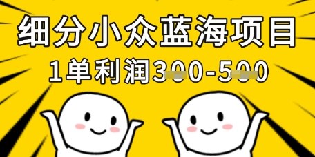 细分小众蓝海项目，一单利润3张，每月收入稳定过1w+-闲赋网