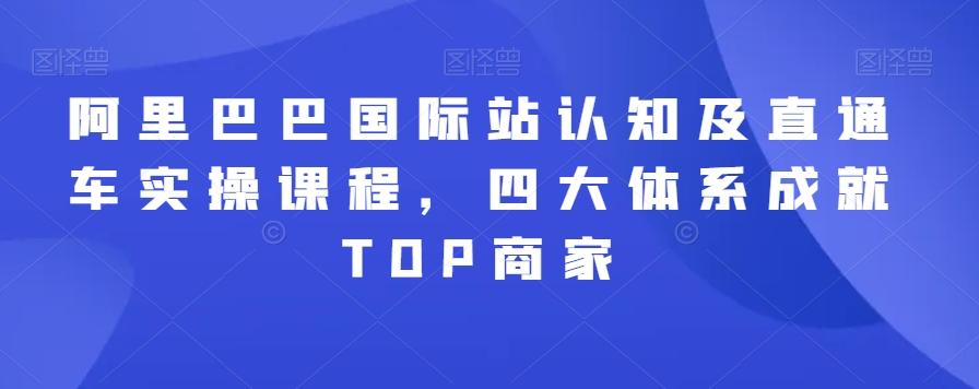阿里巴巴国际站认知及直通车实操课程，四大体系成就TOP商家-闲赋网