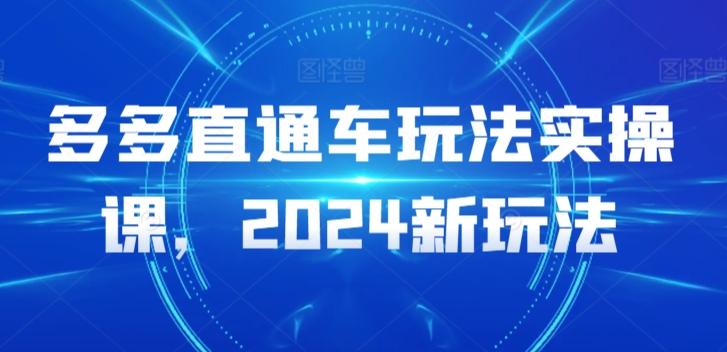 多多直通车玩法实操课，2024新玩法-闲赋网