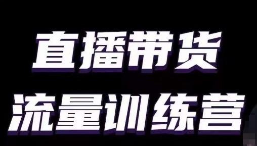 直播带货流量训练营，小白主播必学直播课-闲赋网