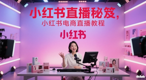 小红书直播秘笈，小红书电商直播教程-闲赋网