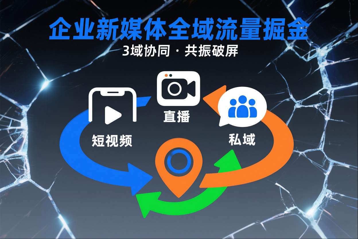 6ee10fcfa3364374762c30e768efc3b1.jpeg 短视频全域商业模式,企业新媒体全域流量掘金,3域协同,共振破屏,短视频-直播-私域-地域