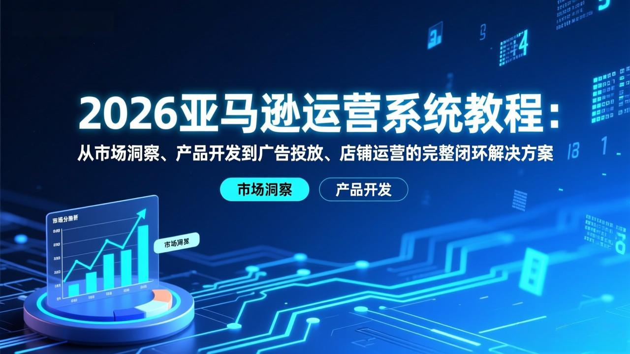 2026亚马逊运营系统教程：从市场洞察、产品开发到广告投放、店铺运营的完整闭环解决方案-闲赋网
