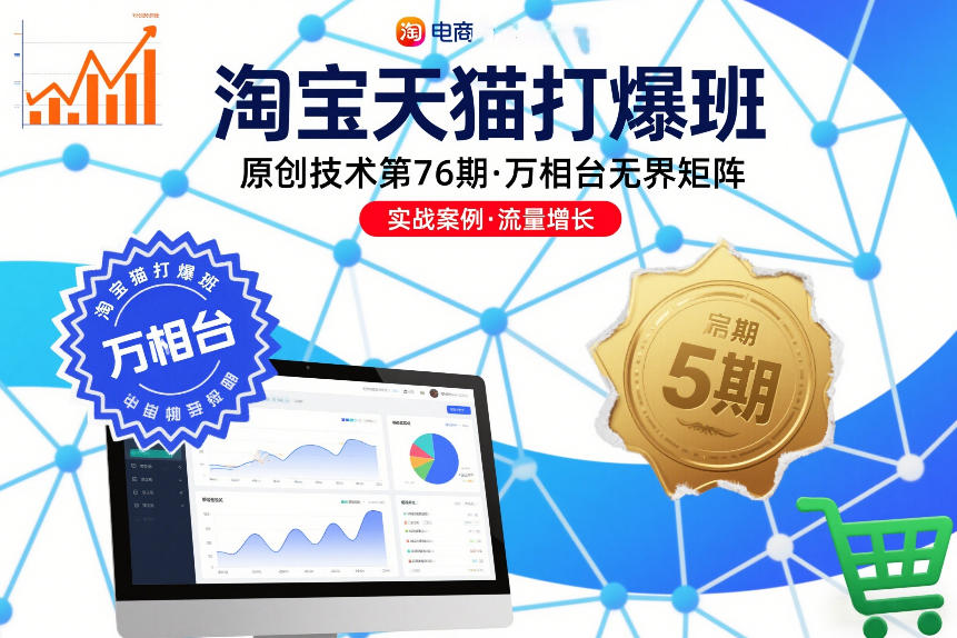 淘宝天猫打爆班原创技术第76期，万相台无界矩阵-闲赋网