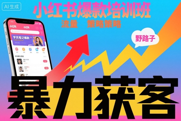 70456a6d6ab8c34a478ff72c66a60e35.jpeg 小红书爆款培训班,小红书获客野路子流量打法,暴力持续获客