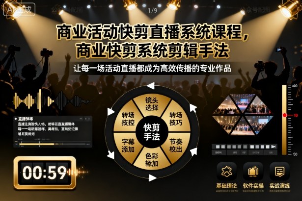 7501c5a5b573ff40bcdfd36535b27cba.jpeg 商业活动快剪直播系统课程,商业快剪系统剪辑手法