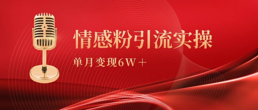 (9473期)单月变现6w+，情感粉引流变现实操课-闲赋网