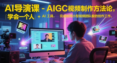 AI导演课-AIGC视频制作方法论，学会一个人+AI工具，完成如同小型视频团队般的创作工作，实现导演梦-闲赋网