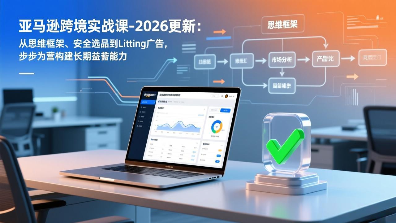 亚马逊跨境实战课-2026更新：从思维框架、安全选品到Listing广告，步步为营构建长期盈利能力-闲赋网