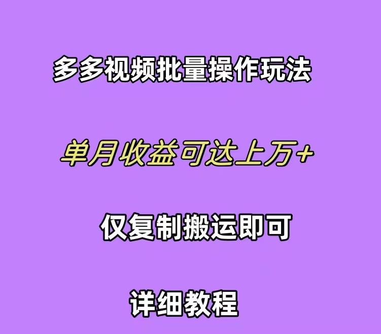 (10029期)拼多多视频带货快速过爆款选品教程 每天轻轻松松赚取三位数佣金 小白必…-闲赋网