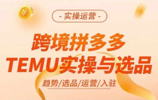 跨境拼多多TEMU实操与选品，多多temu跨境选品运营实操-闲赋网