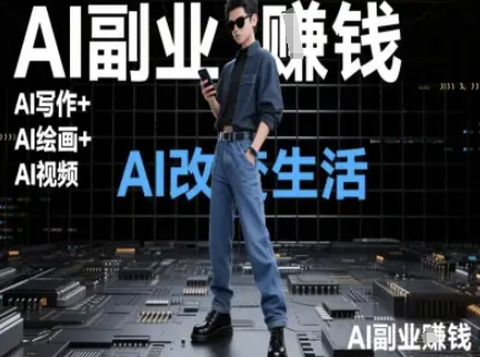 AI改变生活(Ai写作+AI绘画+Ai视频)，AI副业挣钱-闲赋网