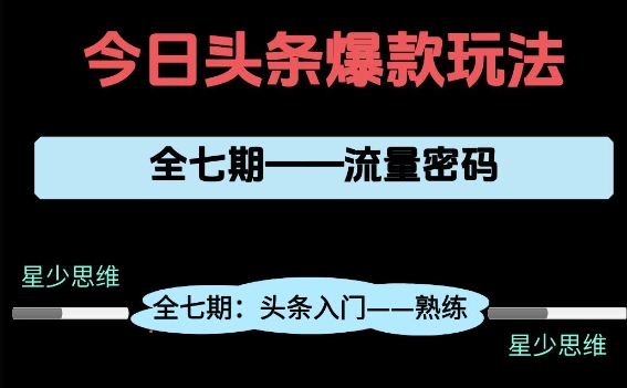 头条系列全七期项目拆解，全是干货，新手从0-1必经过程，99的人会踩的坑-闲赋网