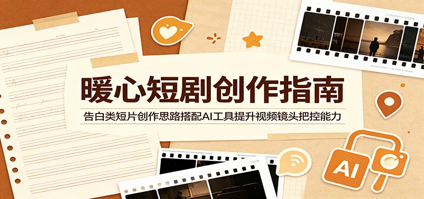 暖心短剧创作指南：告白类短片创作思路搭配AI工具提升视频镜头把控能力-闲赋网