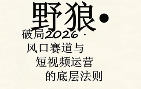 野狼团队·多平台实操运营课，覆盖AI口播、服装、好物、漫剪等热门玩法(更新4月)-闲赋网