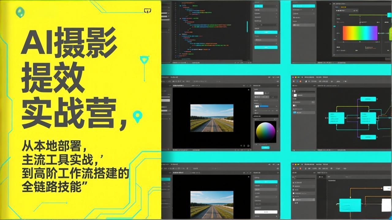 AI+摄影提效实战营，从本地部署，主流工具实战，到高阶工作流搭建的全链路技能-闲赋网