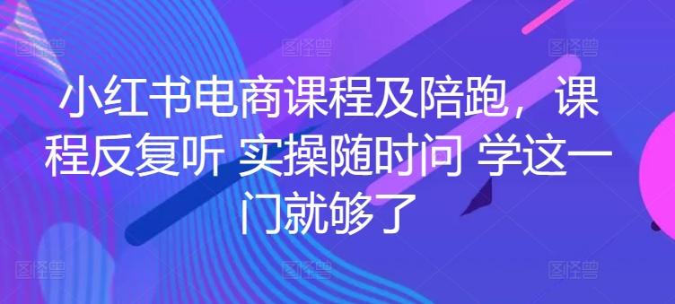 小红书电商课程及陪跑，课程反复听 实操随时问 学这一门就够了-闲赋网