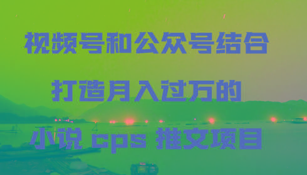 视频号和公众号结合打造月入过万的小说cps推文项目，包括市面上面的各种思路详解-闲赋网