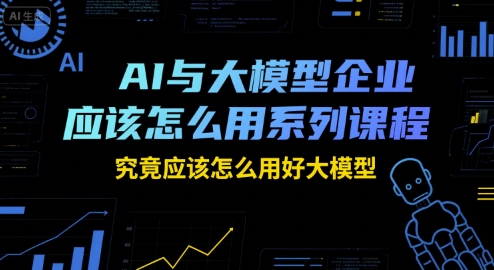 AI与大模型企业应该怎么用系列课程，究竟应该怎么用好大模型-闲赋网