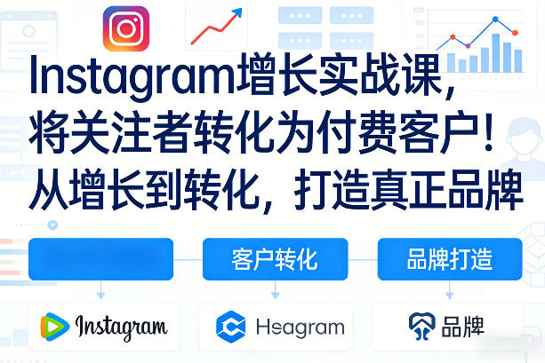 Instagram增长实战课，将关注者转化为付费客户！从增长到转化，打造真正品牌(双语字幕)-闲赋网