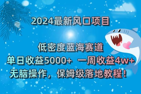 (8545期)2024最新风口项目 低密度蓝海赛道，日收益5000+周收益4w+ 无脑操作，保...-闲赋网