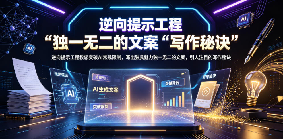 812465d7fe26442f33caad6f6ae8fedf.jpeg 逆向提示工程教您突破AI常规限制,写出独具魅力独一无二的文案,引人注目的写作秘诀【原创双语字幕】