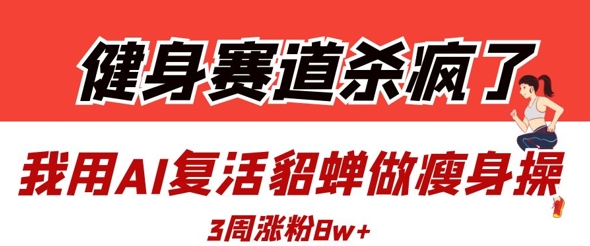 健身赛道杀疯了？我用AI复活貂蝉做瘦身操，3周涨粉8W-闲赋网