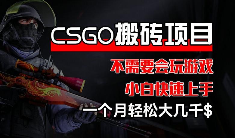 CSGO 装备搬砖项目，操作简单，不需要会玩游戏，小白也能快速上手，一个月轻松大几千【揭秘】-闲赋网