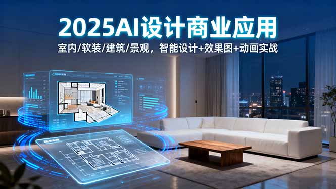 2025AI设计商业应用：室内/软装/建筑/景观，智能设计+效果图+动画实战-闲赋网