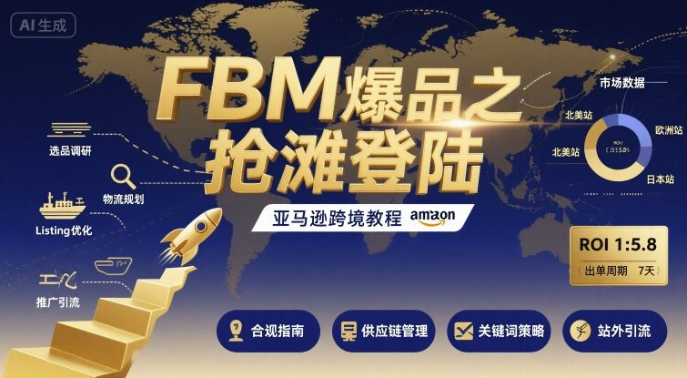 FBM爆品之抢滩登陆-亚马逊跨境教程-闲赋网